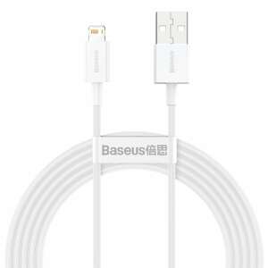 Baseus Superior Series Weißes USB-zu-Lightning-Kabel, 2m - Lightning-Kabel