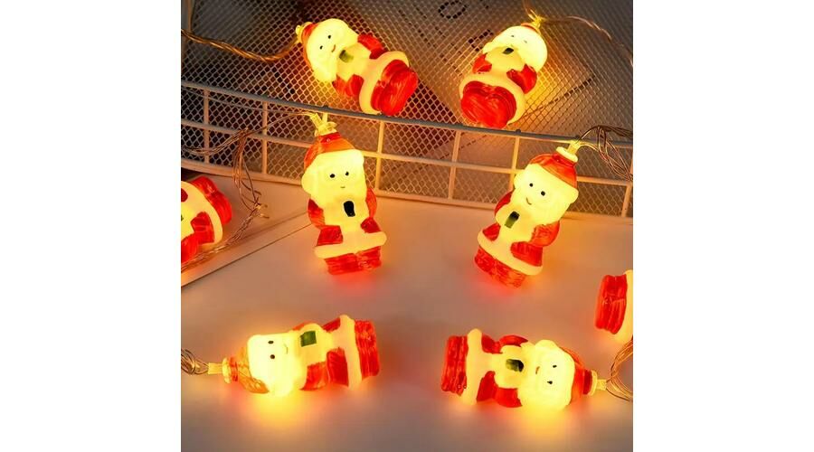 Lămpi Moș Crăciun modul BAT 1,35m WARM 10LED ML-C1013