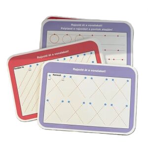 Vonalvezetési gyakorlatok -írj rá és töröld le-fejlesztő kártyák