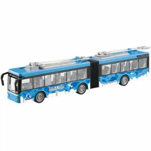 Lendkerekes játék trolibusz hanghatásokkal 43cm