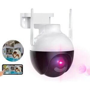 Cameră de supraveghere IP WIFI 4k ultra HD - rotativă la 360°, rezistentă la intemperii IP66 - zoom 5x, detector de persoane 114867222 - Nonbrand Camere de supraveghere