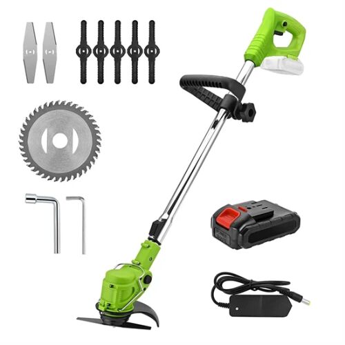 Flinke YY-GCJ100 akkumulátoros fűkasza teleszkópos nyéllel, cserélhető vágófejekkel, alacsony zajszinttel és 24 V Li-ion akkumulátorral - zöld 114867314