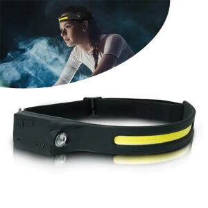 Lanternă frontală LED controlată prin gesturi - extra ușoară, dimensiune reglabilă, bandă de susținere LED subțire și confortabilă cu senzor de mișcare 114867387 - Lanterne