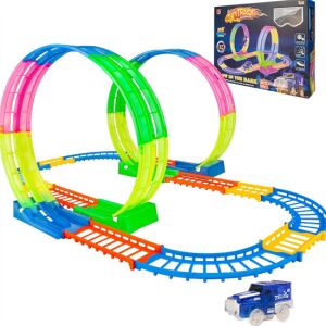 LED-es Magic Tracks autópálya kisautóval