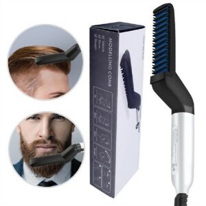 Multifunktionaler elektrischer Haar- und Bartstylingkamm für Männer – 120 °C optimale Temperatur, 10 W 114868298 - Haarstyling-Bürste