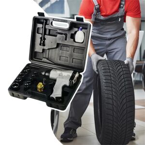 FLINKE 17-teiliger Druckluftschrauber-Satz mit einstellbarer Geschwindigkeit und Drehrichtung 114868471 - Druckluft-Schlagschrauber