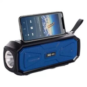 SY-968 solarbetriebener Bluetooth-Lautsprecher mit Taschenlampenfunktion und Telefonhalterung 114869262 - Bluetooth Lautsprecher
