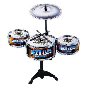 JAZZ 4-teiliges Kinderschlagzeug mit Sticks und Becken 114869376 - Musikinstrumente zum Spielen