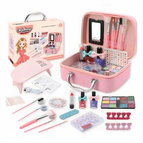 Tragbares Make-up- und Nagelstudio für kleine Prinzessinnen, mit Nageltrockner 114869472
