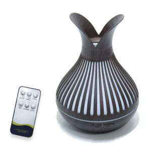 TULIP Holzeffekt LED Aroma Diffusor, Farbwechsel Aroma Vaporizer 500ml - Dunkelbraun 114869609 - Diffusor