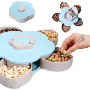 Virág alakú, automatikusan kinyíló tárolódoboz csemegékhez és nassonlivalókhoz - telefontartóval