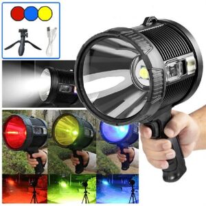 Leistungsstarker, wasserdichter Handsuchscheinwerfer – mit Solarpanel und USB