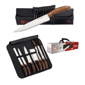 NONA 9-teiliges Profi-Küchenmesserset mit rasiermesserscharfen Stahlklingen, im schwarzen Aufbewahrungsetui 114871525 - Küchenmesser