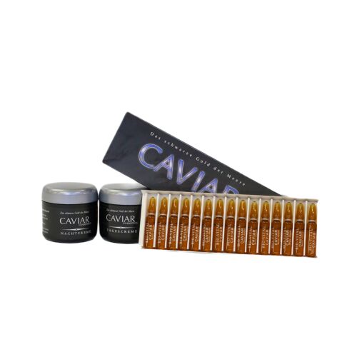 Caviar Cosmetics krémszett nappali krémmel, éjszakai krémmel és ampullákkal