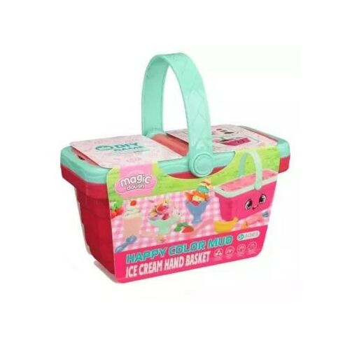 Magic Dough Koszyk z lodami, kolorowy koszyk piknikowy z modeliny dla dzieci