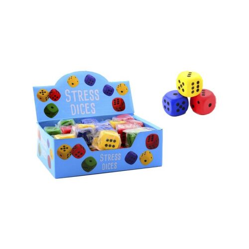 Stresszoldó puha dobókocka - 4 cm, többféle 146071053