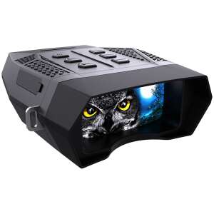 Levenhuk Halo 13X PLUS digitális éjjellátó kétszemes távcső, a kijelzőn egy bagoly képpel - Levenhuk