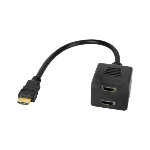 Adapter wtyk HDMI - 2x gniazdo HDMI 20 cm 114902968