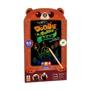 LCD Doodle Board Medve, 8,5 hüvelykes, rajztábla gyerekeknek, tollal, barna medve mintával - MierEdu