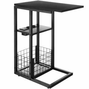 Bočný stolík na laptop Rhea, v tvare písmena C, s nabíjacou stanicou 130247503 - Počítače a doplnky