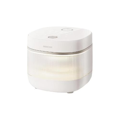 Sencor SRM 2000WH Low Carb Rice Cooker, white, angled view