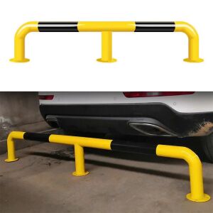 Timeless Tools Védőkorlát, 200x30 cm, sárga fekete csíkokkal, garázsban autóval - Timeless Tools