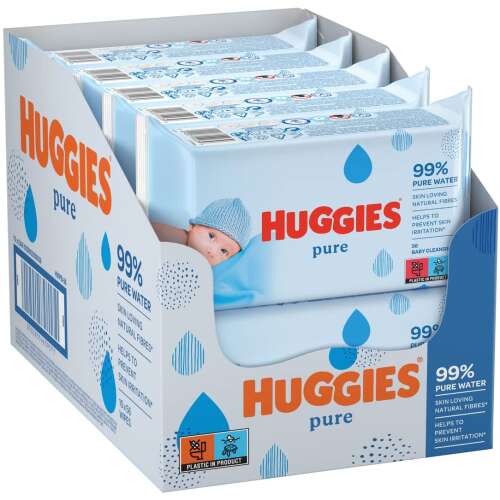 Huggies Pure nedves Törlőkendő 10x56db