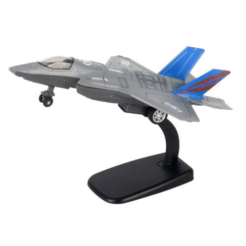 Fém F-35 Vadászgép Modell - Hátrahúzós - 14x22x6cm