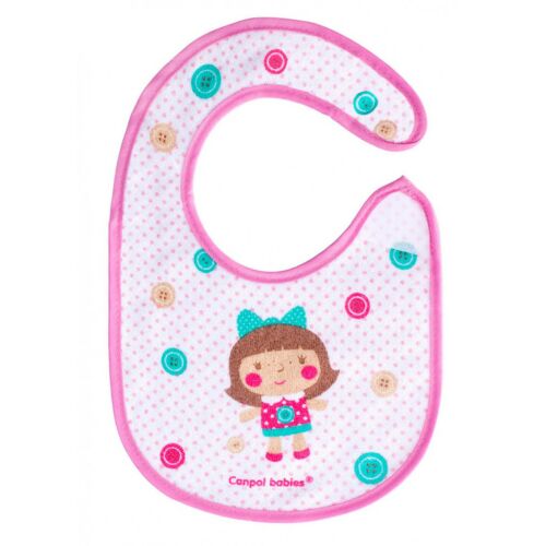 Canpol Babies frottír előke tépőzáras - rózsaszín 114964620