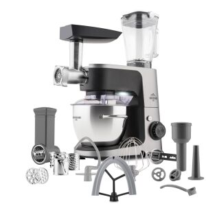 Robot kuchenny ETA Gratussino III z akcesoriami: maszynka do mięsa, blender, tarki, trzepaczki, hak do ciasta - Niszczarka ręczna i Robot kuchenny