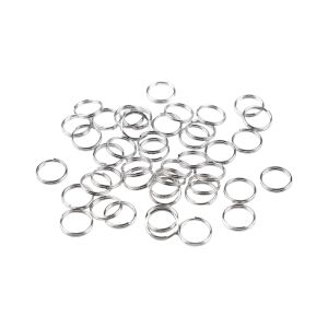 Set 110 inele metalice de conectare Crisalida, diametru 10 mm, Argintiu 114967664 - Carabine
