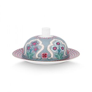 Flower Festival Porzellanfliese 17x8cm Blau 114968253 - Butterdosen