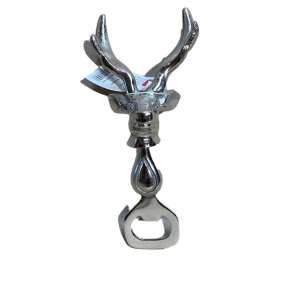 Ezüst szarvasos palacknyitó, dekoratív palacknyitó, egyedi palacknyitó - Báreszköz