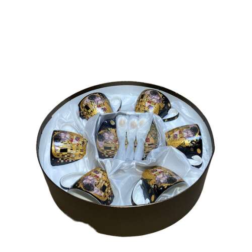 Gusztáv Klimt Teás csésze + alj szett 6db-os dobozban