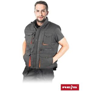 Vesta izolata cu multe buzunare Kormoran Gri XXL 121734387 - Vesta de lucrător