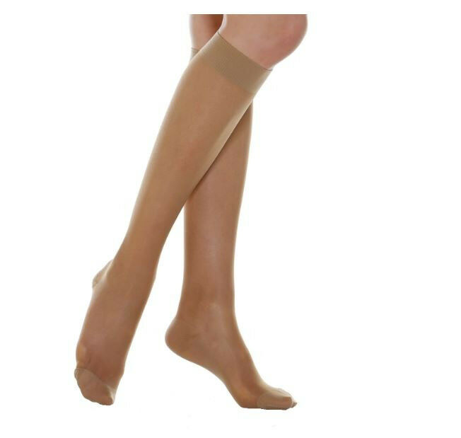 Ciorapi elastici compresie medie, Relaxsan, pana la genunchi, Bej, 2