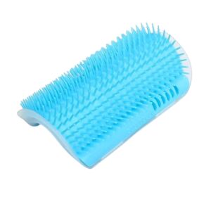 Perie autocurățare pentru pisici, de culoare albastră, pentru montare pe mobilier, ajută la îndepărtarea părului liber - Perie pentru animale, mașină de tuns, foarfece, mașină de tăiat gheare
