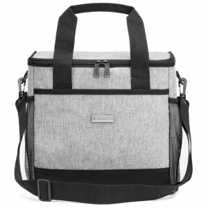 Hőszigetelt pikniktáska, Zagatto® Alaska, szürke, 15L, 27x21x27,5 cm, Vízálló, Könnyen tisztítható, Összecsukható, Állítható és levehető vállpánt, Viheti túrákra és zöld füvön, ZG887 114974347 - Piknik kosár