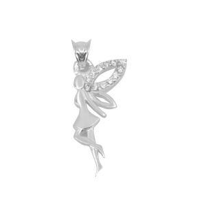 Wisiorek, srebro Jolie, srebro 925, model Fairy z kamieniami, 1,6 g, 25 x 10 mm 114974409 - Flippy Wisiorek damski