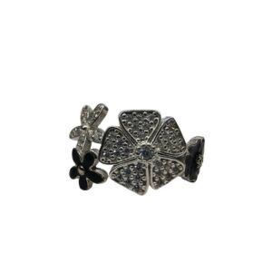 Inel, Jolie Silver, Argint 925 Trifoi cu Email Negru M 52 114974782 - Inele pentru femei