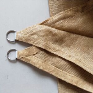 KeepHome Dreiecks-Sonnensegel mit Edelstahlringen, 3x3x3m, gelb - Flippy