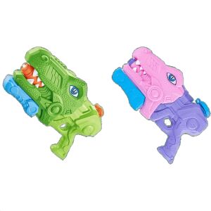 2er Set Wasserpistole für Kinder, Tank, für Pool/Strand, Flippy, ab 6 Jahren, Tyrannosaurus, Pink + Grün, 660 ml 114974976 - Strandartikel