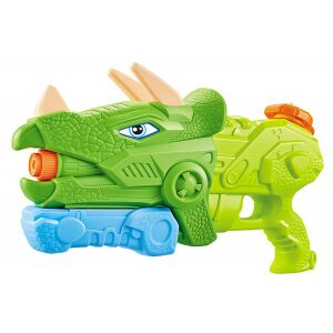 Vodná pištoľ pre deti, nádrž, na bazén/pláž, flippy, 6 rokov+, Triceratops, 3 trysky, zelená, 640 ml 114975044 - Vodné pištole