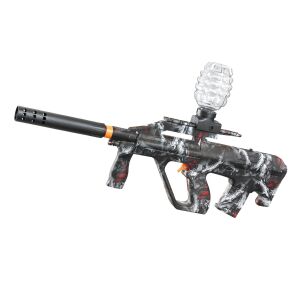 KeepHome elektromos játékpisztoly hidrogén gél golyókkal és kiegészítőkkel, 28x31 cm, AUG, fekete/szürke