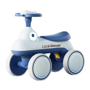 Gyermek Kerékpár, KeepHome, Pedálok nélkül, Négy kerékkel, Tartós Műanyagból, BPA mentes, Zenével és Fényekkel, Dinoszaurusz modell, 50x27x40 cm, Kék