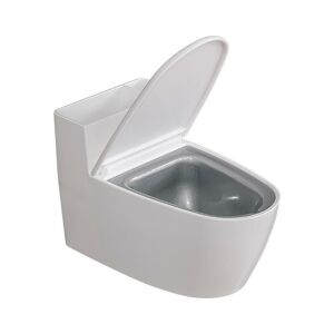 KeepHome Kreatív Popolník, Toaletný Tvar, Biely Kryt, ABS a Nerez, 12.5 x 9.8 x 8.4 cm, Lepenie alebo Samostatné Upevnenie, pre Kúpeľňu, Spálňu, Kuchyňu, Balkón - Popolníky