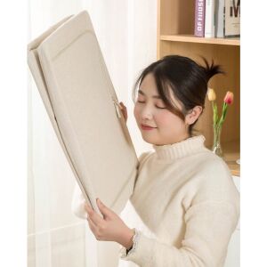 Cutie de depozitare pliabilă KeepHome cu fereastră și fermoar dublu, bej - Depozitare și organizare