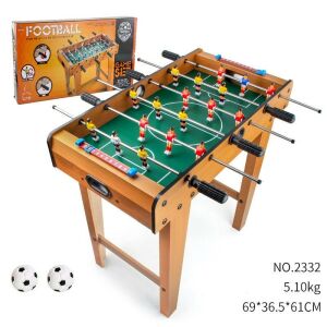 Masă de fotbal KeepHome cu 18 jucători, 6 mânere, tabelă de scor, metal, lemn și ABS, 69 x 36.5 x 61 cm, cu picioare, pentru copii/adulți - Mese de fotbal si accesorii