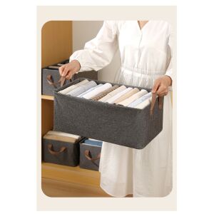 KeepHome Aufbewahrungsbox, Grau, Faltbar, mit Griffen, für Kleidung, Spielzeug und mehr - Flippy