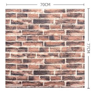 KeepHome 3D Панел за стена от тухла, 70 x 77 cm, Червена тухла, Самозалепващ, 10 броя - Дом и градина